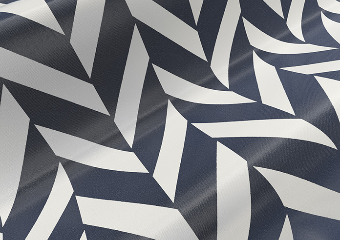 Chevron Stripe, Navy - Twist&Fit Roman Blind - Image 4